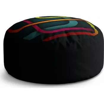 Taburet Sablio Taburet Circle Barevné klikyháky: 38x48 cm