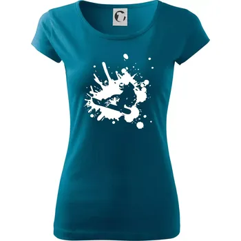 Snowboard splash - Dámské triko Pure - L ( Petrolejová )