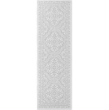 Koberec AKCE: 80x250 cm Běhoun Duet Rosel 106251 White/Gray - na ven i na doma, šedá, chodba / předsíň, NORTHRUGS - 1 rok na vrácení + DOPRAVA ZDARMA k Vám i zpět