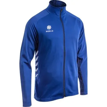 Pánská mikina Dětská tréninková mikina NIDELO TRAINING ZIP JACKET NANTES 6 Tmavě modrá, Bílá