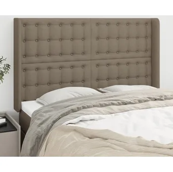 Čelo postele typu ušák taupe 147x16x118/128 cm textil IM_3120016