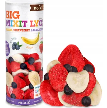 Sušené ovoce Sušené ovoce Mixit lyofilizovaný banán jahoda borůvka chipsy 160 g