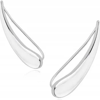 Náušnice HLADKÉ DÁMSKÉ STŘÍBRNÉ NÁUŠNICE , RHODIOVANÉ STŘÍBRO O RYZOSTI 925