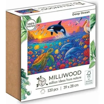 Puzzle Puzzle Alexander dřevěné 120 dílků Milliwood Deep Ocean pro děti ve věku 5+