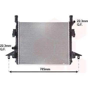 Chladič motoru Chladič, chlazení motoru VAN WEZEL 58012736