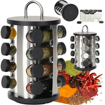 Kořenka OTOČNÝ ORGANIZÉR NA KOŘENÍ pro 16 kořenek, STOJAN NA KOŘENÍ OTOČNÝ x16