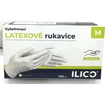 ILICO Latexové rukavice nepudrované bílé 100 ks M