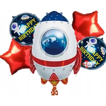Balónek Sada narozeninových balónků Raketa, vesmír