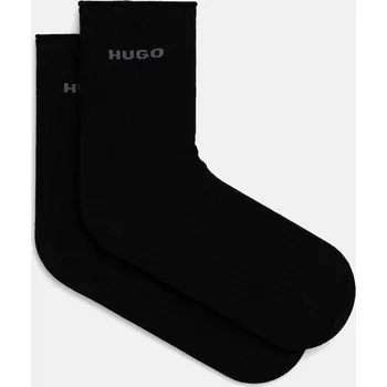 Pánské ponožky Ponožky HUGO 2P QS FINE RIB CC W 2-pack dámské, bílá barva, 50502080 99X, vel. 35-38