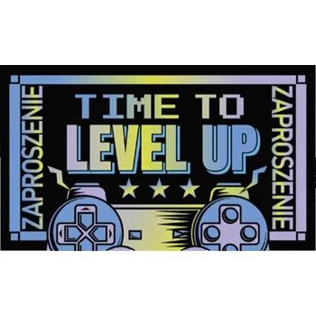 Pozvánka POZVÁNKY NA NAROZENINY LEVEL UP HRÁČ HRA POZVÁNKA 10 KS