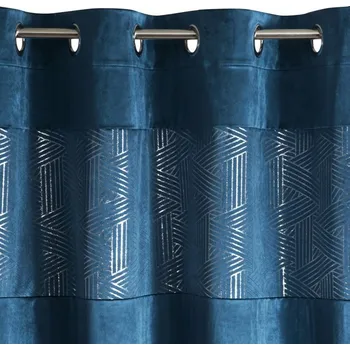 Obraz HOTOVÝ ZÁVĚS 140x270 SAMETOVÝ STŘÍBRNÝ POTISK EUROFIRANY