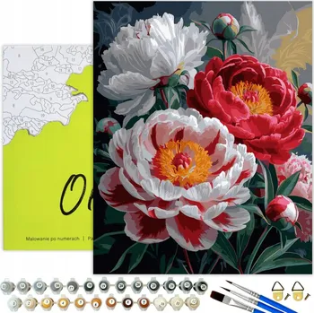 MALOVÁNÍ PODLE ČÍSEL Květiny Obrazy k malování podle čísel S RÁMEM Oh Art!