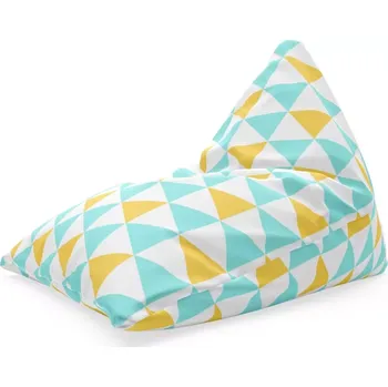 Sedací pytel Sablio Sedací vak Triangl Dvoubarevné trojúhelníky: 120 x 100 x 100 cm