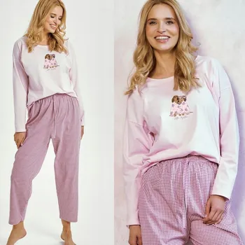 Dámské pyžamo Taro dámské pyžamo bavlna růžové velikost L