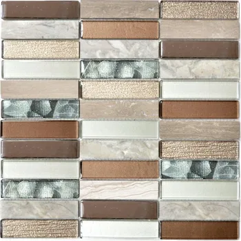Obklad Mozaika WzorcowniaStudio 29,8 x 29,8 cm, odstíny šedé a stříbrná