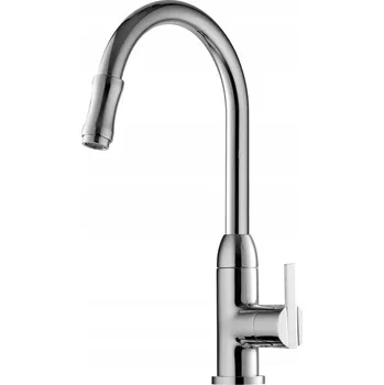 Vodovodní baterie Kuchyňská baterie stojánková Omnires Clip chrom vytahovací sprcha