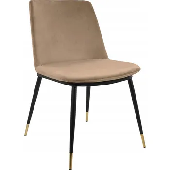 Jídelní židle King Home Židle DIEGO khaki velur, černý kov