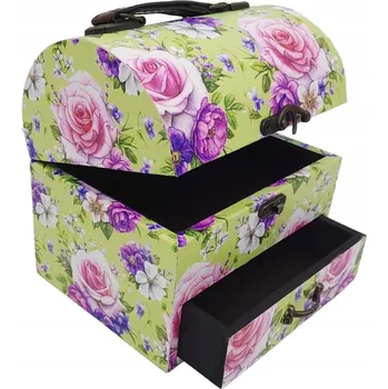 Šperkovnice KRÁSNÁ ŠPERKOVNICE NA BIŽUTERII S KVĚTINOVÝM MOTIVEM