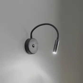 Lampička TK Lighting Nástěnné světlo Lagos USB, 27 cm, černé, lampa na čtení, G9 - Ø baldachýn 8 cm černý 1 x 8 W LED - Doprava zdarma