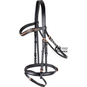 Uzdečka Star -ROSEMARY- - Černá - Cob