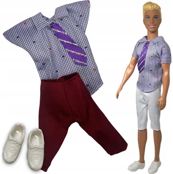 Doplněk pro panenku OBLEČENÍ pro PANENKU KENA Sada dlouhé kalhoty OBLEČENÍ boty KEN DOPLŇKY
