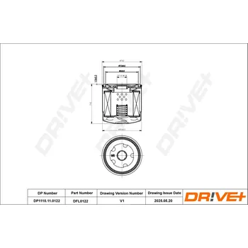 Olejový filtr Olejový filtr DRIVE+ DP1110.11.0122
