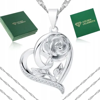 Náhrdelník STŘÍBRNÝ ŘETÍZEK SE SRDÍČKEM 925 DÁREK PRO MANŽELKU, TCHÝNI + VĚNOVÁNÍ