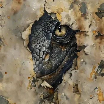 Teplákovina Drakoještěří oko, panel 55x73 (E) (Panely a ladící metráž)