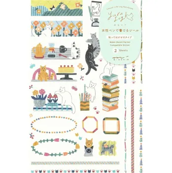 samolepka Samolepky Yuru Log Kočky 2 archy