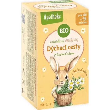 Apotheke BIO Dětský čaj na dýchací cesty s heřmánkem 20x1,5g