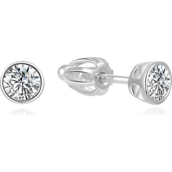 Náušnice Minimalistické stříbrné náušnice pecky AGUP1701S Beneto