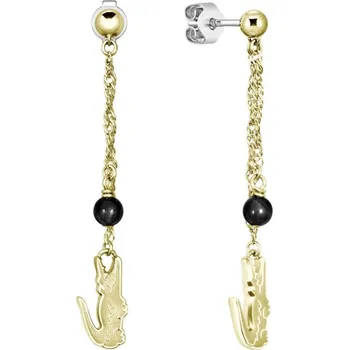 Náušnice Visací pozlacené náušnice s přívěsky Deva 2040460 Lacoste