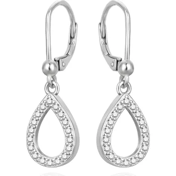 Náušnice Slušivé stříbrné náušnice se zirkony AGUC3522 Agato