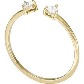 Prsten Něžný pozlacený otevřený prsten s krystaly JF04359710 Fossil / Obvod: 57 mm - 57 mm