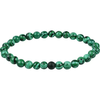 Náramek Korálkový náramek z malachitu a onyxu Troli / Délka: 17 cm