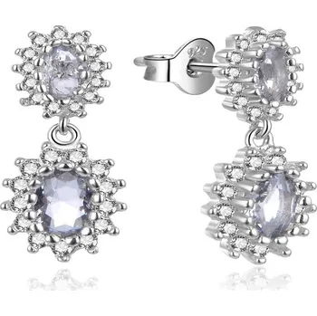 Náušnice Slušivé stříbrné náušnice s kubickými zirkony E0003115 Moiss