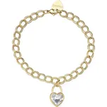 Výrazný pozlacený náramek se srdíčkem My love SYL28 S Agapo