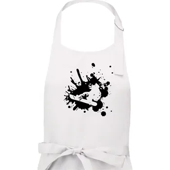 Kuchyňská zástěra Snowboard splash - Pánská zástěra na vaření - Univerzální velikost ( Bílá )