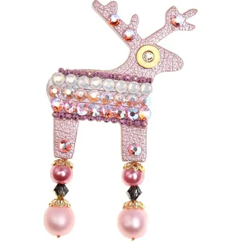 Brož Malý jemně růžový jelínek Oliverka Deers