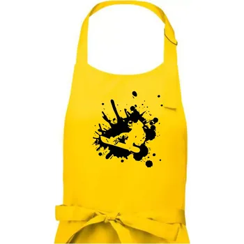 Kuchyňská zástěra Snowboard splash - Dámská zástěra na vaření - Univerzální velikost ( Žlutá )
