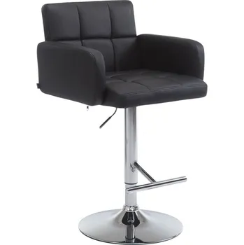 Barová židle Barová židle Pompe syntetická kůže, černá