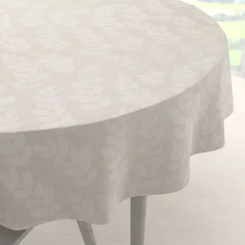 ubrus Biante Akátové listy na režném Ø 40 cm Béžová