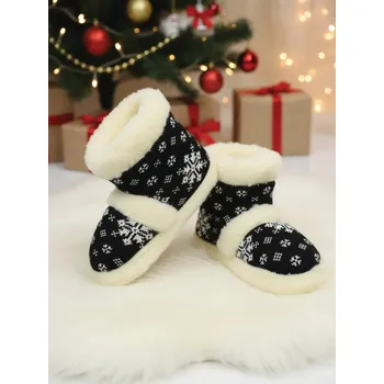 Dámské pantofle Úžasné papuče z ovčí vlny model 47- vysoké černé, VELIKOST 41/42