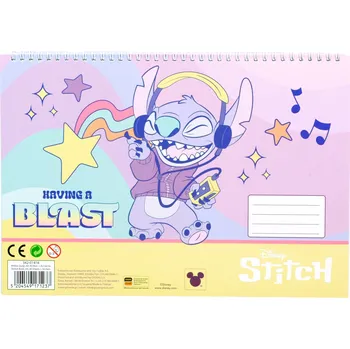 Blok SPIRÁLOVÝ BLOK SE SAMOLEPKAMI LILO A STITCH A4 Gim 342-01416 Velikost: uni