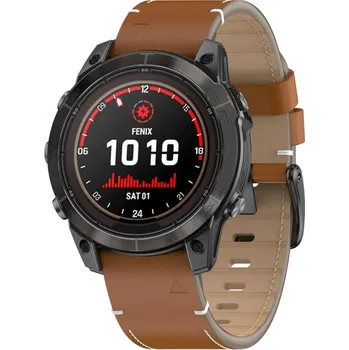 Řemínek na hodinky VSECHNONAMOBIL 128353 LEATHER Kožený řemínek QuickFit pro Garmin - šířka 22mm hnědý