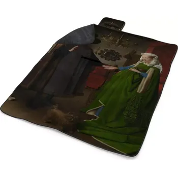 deka Sablio Plážová deka Svatba manželů - Jan van Eyck: 200x140 cm