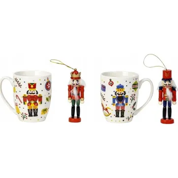 Zimní hrnek Louskáček HRNEK PORCELÁNOVÝ VÁNOČNÍ LOUSKÁČEK NA OŘECHY