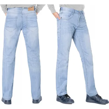 Pánské džíny Světlé Jeansy Pánské Džíny na Léto 122 W36