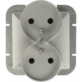 Elektrická zásuvka Elektrická Zásuvka Abex stříbrná