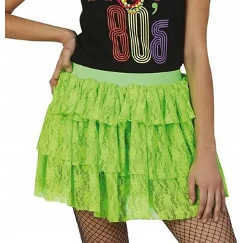 Dámská sukně KRAJková SUKNĚ ZELENÁ se 3 VOLÁNY